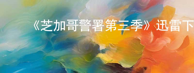 陈大风的动漫综艺大全,《芝加哥警署第三季》迅雷下载/在线观看-犯罪历史-美剧天堂